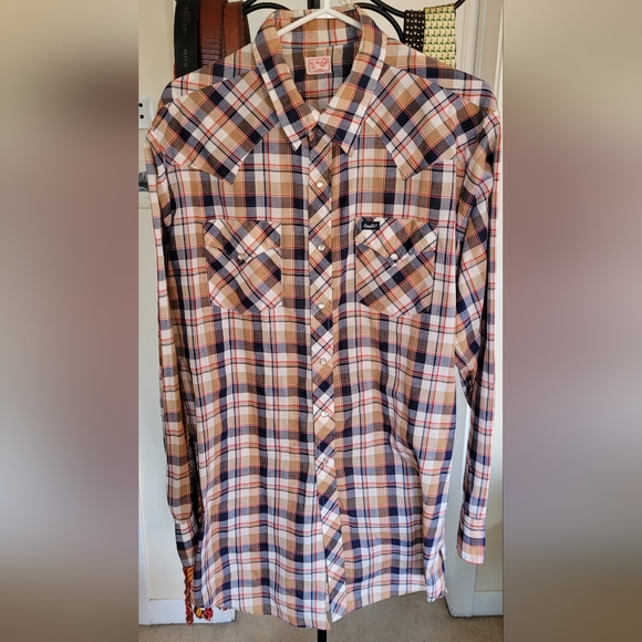 Vintage GWG Westernwear Pearl Snap Button Long Sleeve Cowboy Shirt - Picture 7 of 7